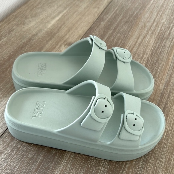 ZARA PLATFORM RUBBERIZED STRAPPY ATHLETIC SANDALS bloggers favorite - Picture 10 of 14